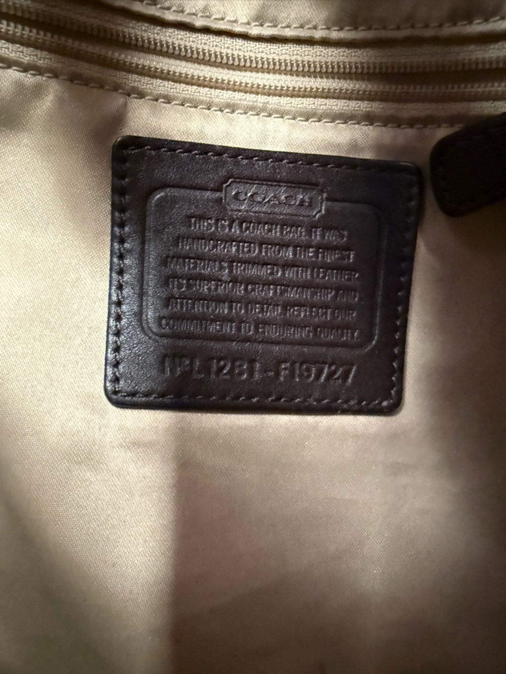 Coach Tan and Brown Signature Shoulder Bag - Picture 7 of 7